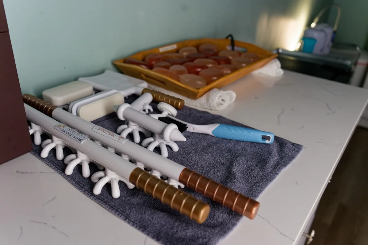 FasciaBlaster tools used at Central Coast Red Coral Spa