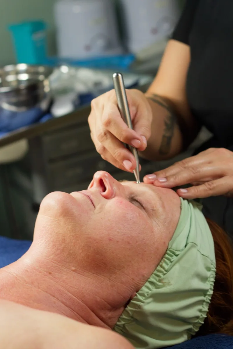 Face reflexology treatment at Central Coast Red Coral Spa